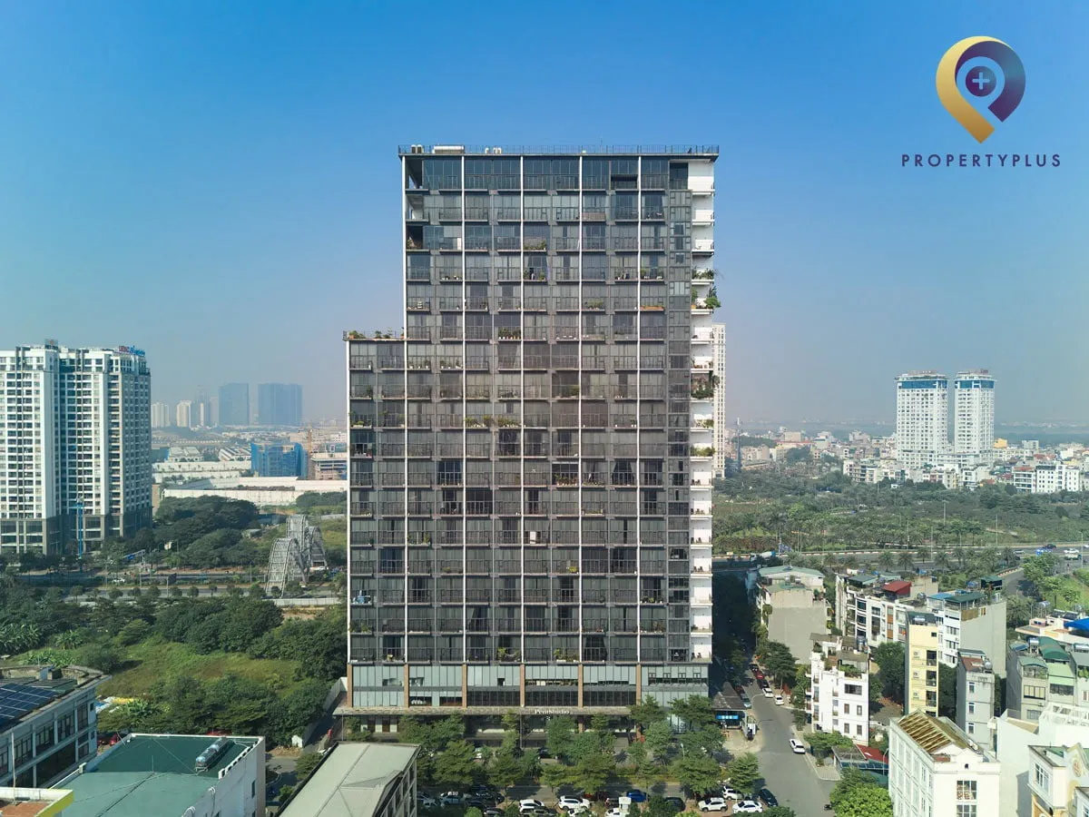 Toàn cảnh tòa nhà PentStudio nhìn từ phía trước